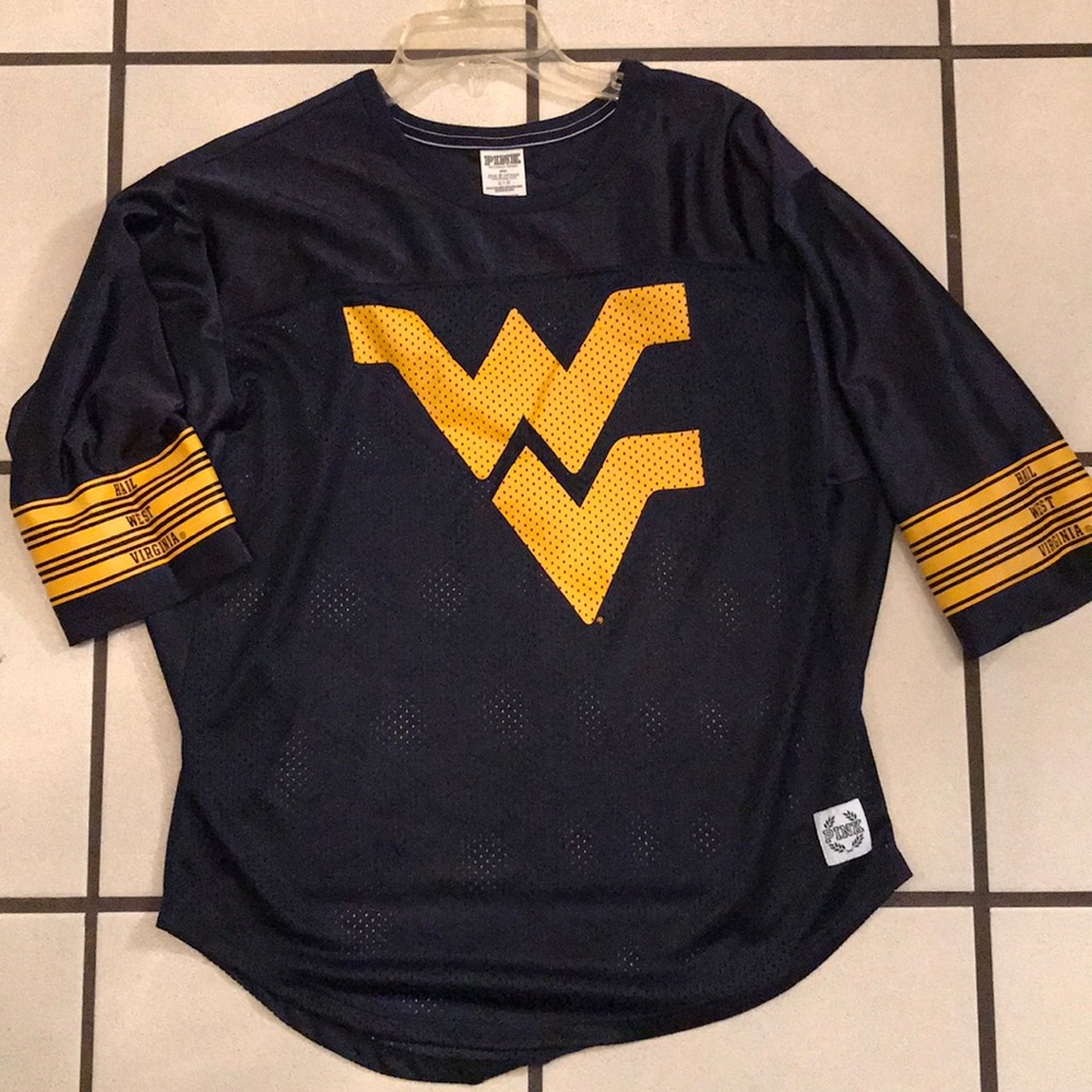VS pink West Virginia mountaineers jersey L